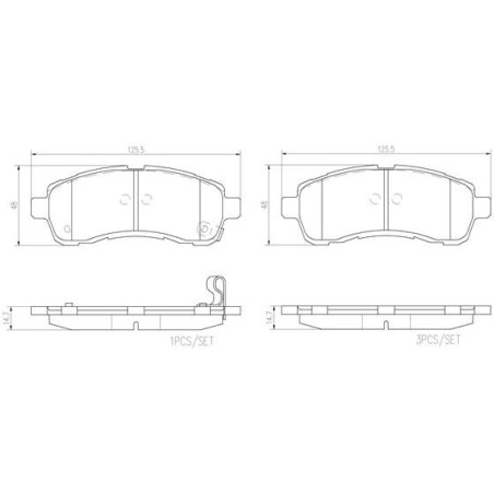 BREMBO P 49 057 Pastiglie freno anteriore per Mazda 2