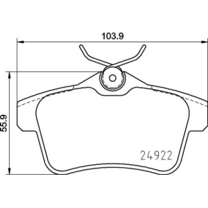 BREMBO P 06 102 Pastiglie freno posteriore per DS5 DS