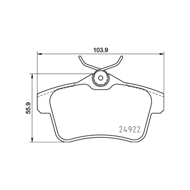 BREMBO P 06 102 Brzdové platničky zadné pre DS5 DS
