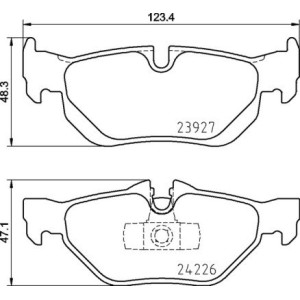 BREMBO P 06 105 Brzdové platničky zadné pre BMW 3 1