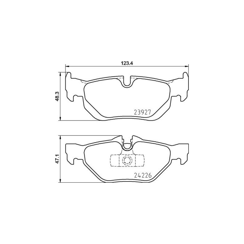 BREMBO P 06 105 Klocki hamulcowe tył dla BMW 3 1