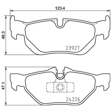 BREMBO P 06 105 Plaquettes de frein arrière pour BMW 3 1