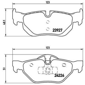BREMBO P 06 038X Plaquettes de frein arrière pour BMW 3 1 X1
