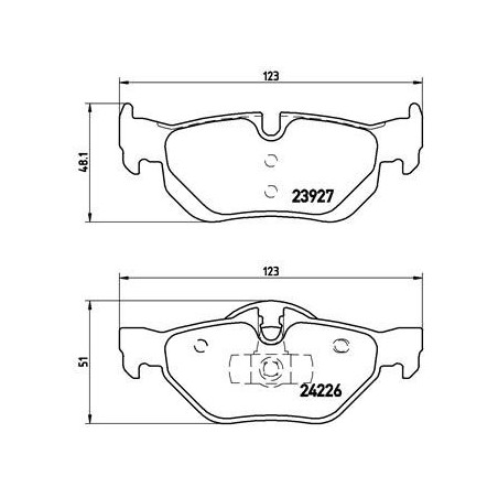 BREMBO P 06 038X Plaquettes de frein arrière pour BMW 3 1 X1
