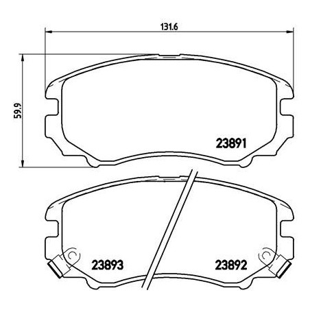 BREMBO P 30 018X Plaquettes de frein avant pour Elantra Tucson Soul Sonata Sportage Venga Coupe ix20