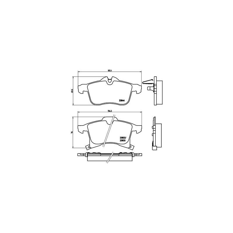 BREMBO P 59 045X Klocki hamulcowe przód dla Astra Zafira Meriva Combo Corsa Astravan Adam Corsavan