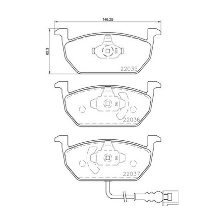 BREMBO P 85 137X Plaquettes de frein avant pour Leon Golf Octavia A3