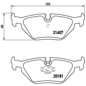BREMBO P 06 013 Pastillas de freno trasero para 3 Z3 Z4 MF3 Z1