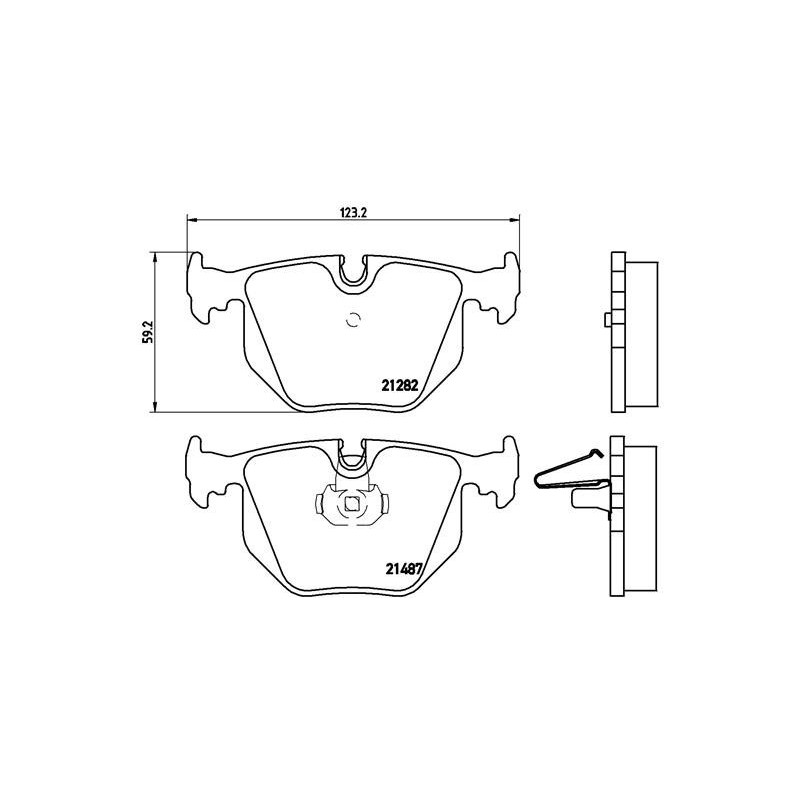 BREMBO P 06 020 Plaquettes de frein arrière pour 7 X5 3 X3 Z4 5 Roadster Z8