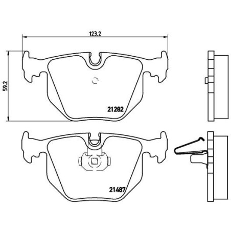 BREMBO P 06 020 Plaquettes de frein arrière pour 7 X5 3 X3 Z4 5 Roadster Z8