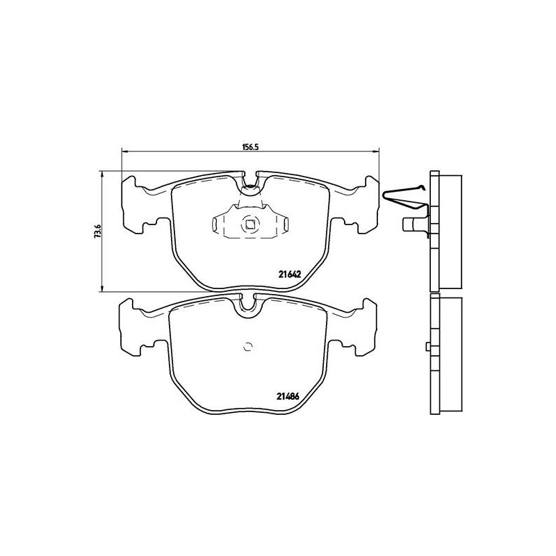 BREMBO P 06 021 Pastiglie freno anteriore per 5 X5 B10 7 X3