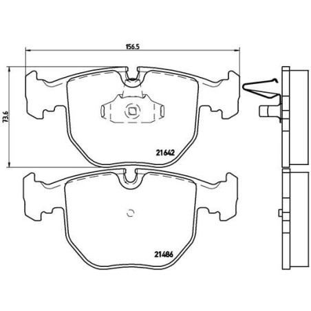 BREMBO P 06 021 Plaquettes de frein avant pour 5 X5 B10 7 X3