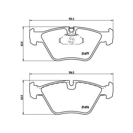 BREMBO P 06 022 Brzdové destičky přední pro BMW 5