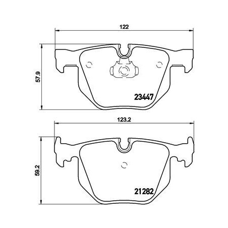 BREMBO P 06 029 Bremsbeläge Hinten für BMW 7
