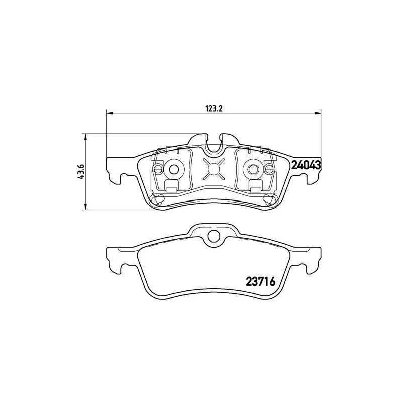 BREMBO P 06 032 Pastiglie freno posteriore per MINI Hatchback Convertible