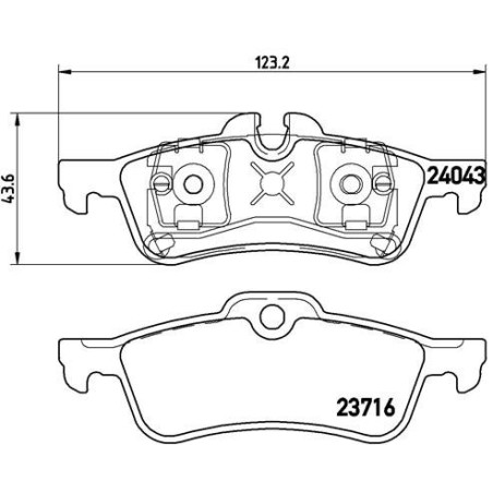 BREMBO P 06 032 Pastillas de freno trasero para MINI Hatchback Convertible