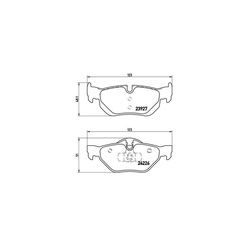 BREMBO P 06 038 Plaquettes de frein arrière pour BMW 3 1 X1