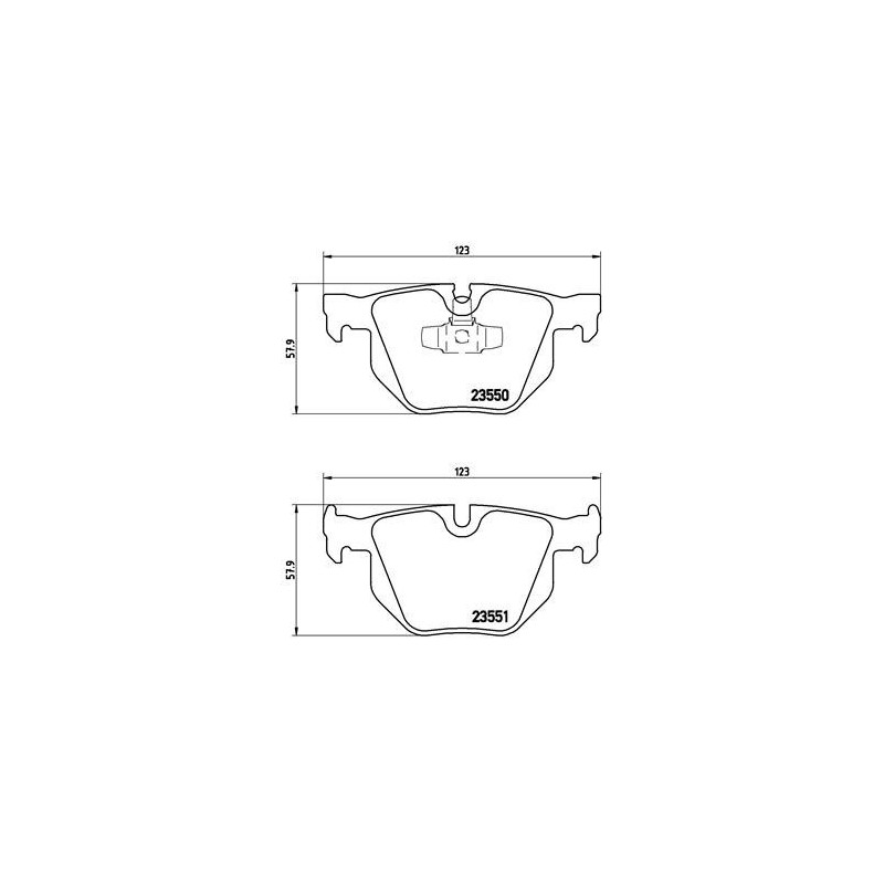 BREMBO P 06 039 Brake Pads Set Rear for BMW 3 X1
