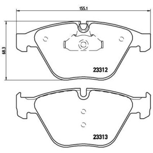 BREMBO P 06 054 Pastillas de freno delantero para BMW 5 7 6