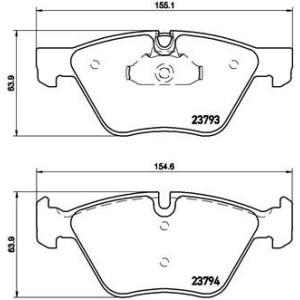 BREMBO P 06 057 Brzdové platničky predné pre BMW 5 X1