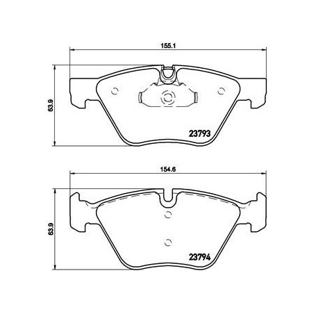 BREMBO P 06 057 Plaquettes de frein avant pour BMW 5 X1