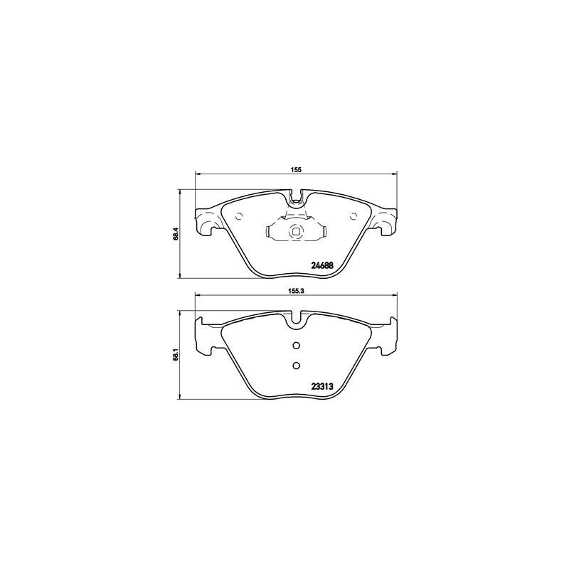 BREMBO P 06 074 Brake Pads Set Front for BMW 5 6 7
