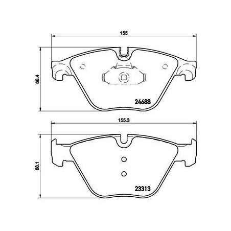 BREMBO P 06 074 Plaquettes de frein avant pour BMW 5 6 7