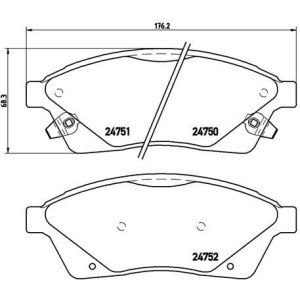 BREMBO P 09 010 Plaquettes de frein avant pour SRX 9-4X