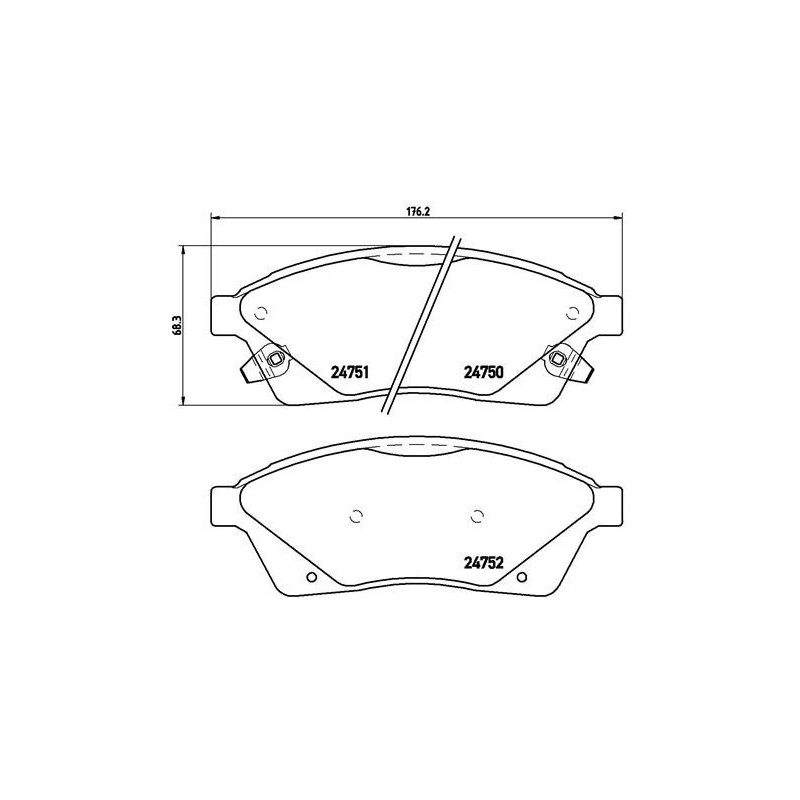 BREMBO P 09 010 Plaquettes de frein avant pour SRX 9-4X
