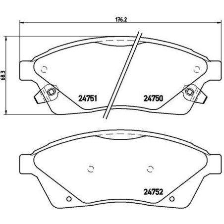 BREMBO P 09 010 Pastiglie freno anteriore per SRX 9-4X