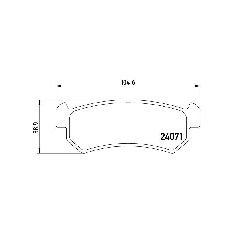 BREMBO P 10 001 Brzdové platničky zadné pre Nubira Lacetti Optra