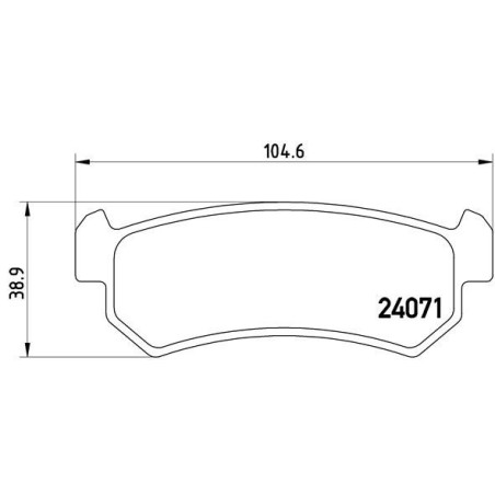 BREMBO P 10 001 Plaquettes de frein arrière pour Nubira Lacetti Optra