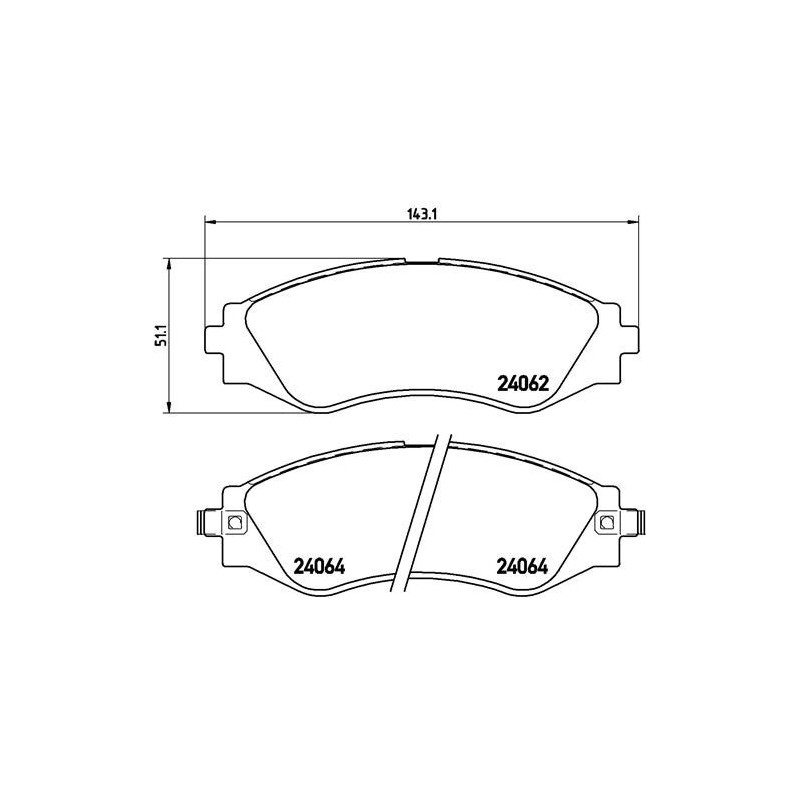 BREMBO P 10 006 Brake Pads Set Front for Epica Leganza Tosca Evanda Magnus Nubira