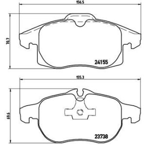 BREMBO P 10 011 Pastiglie freno anteriore per 9-3 Vectra Signum 9-3X