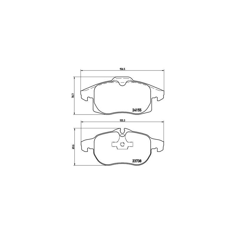 BREMBO P 10 011 Klocki hamulcowe przód dla 9-3 Vectra Signum 9-3X
