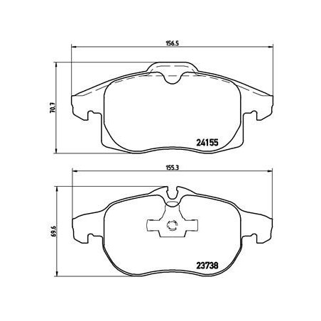 BREMBO P 10 011 Brake Pads Set Front for 9-3 Vectra Signum 9-3X