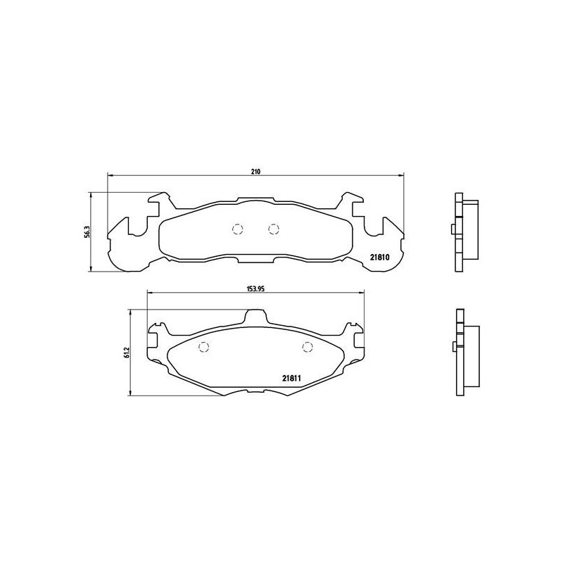 BREMBO P 11 001 Plaquettes de frein avant pour ES Saratoga Sundance