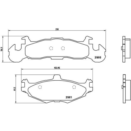 BREMBO P 11 001 Plaquettes de frein avant pour ES Saratoga Sundance