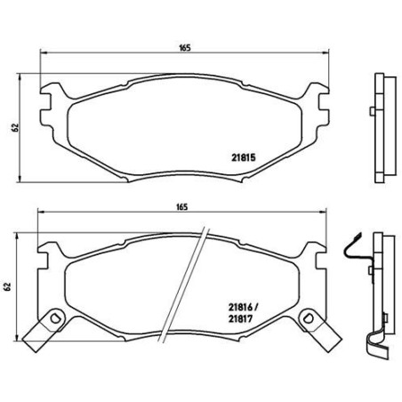 BREMBO P 11 007 Brake Pads Set Front for Chrysler Voyager Saratoga