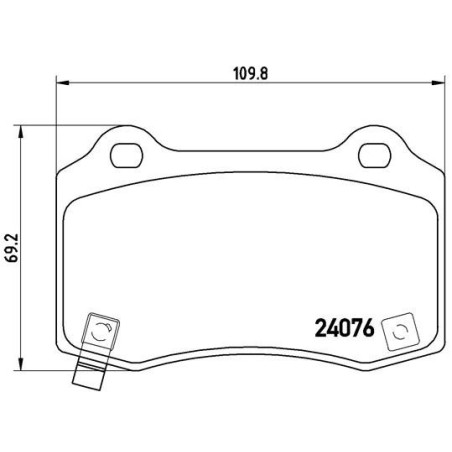 BREMBO P 11 024 Brake Pads Set Rear for 300 Camaro Challenger Charger CTS Genesis Magnum