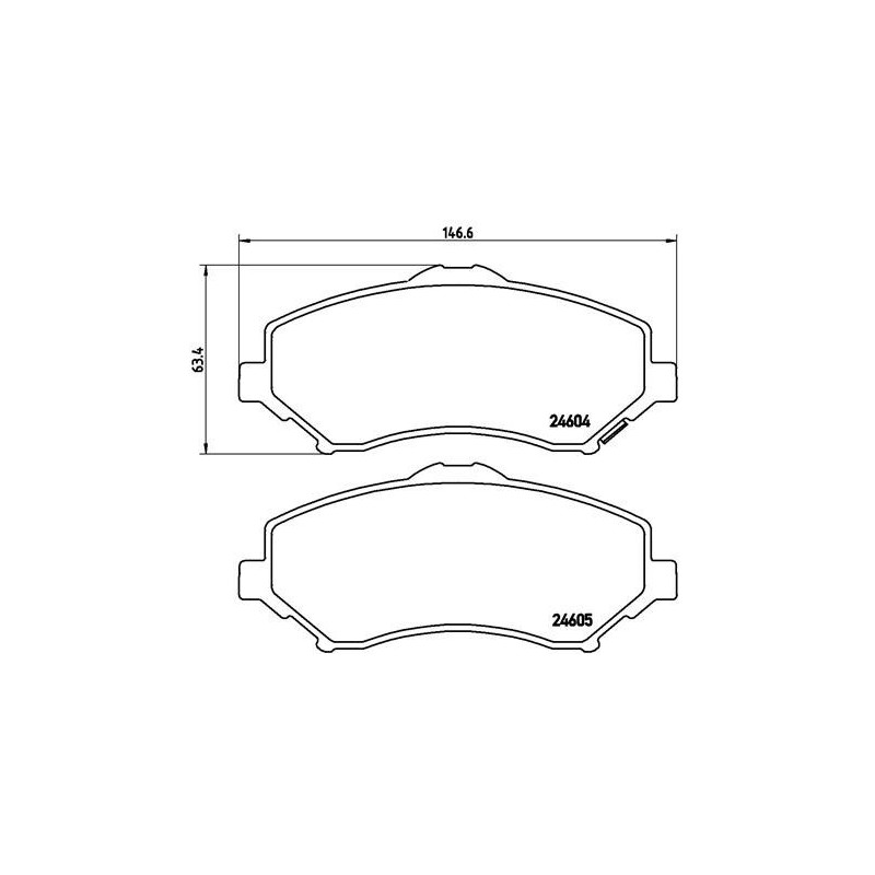BREMBO P 11 025 Plaquettes de frein avant pour Journey Wrangler Freemont Nitro Cherokee Routan