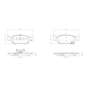 BREMBO P 11 031 Pastiglie freno anteriore per Panda Ypsilon 500 500e
