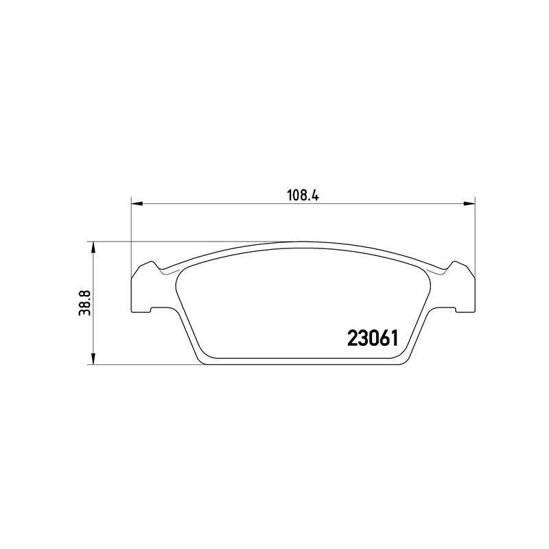BREMBO P 15 001 Brzdové platničky predné pre Daewoo Tico