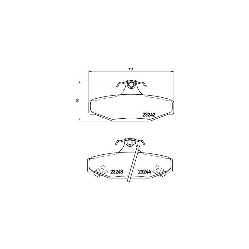 BREMBO P 15 004 Plaquettes de frein arrière pour Korando Musso Rexton Camaro Firebird