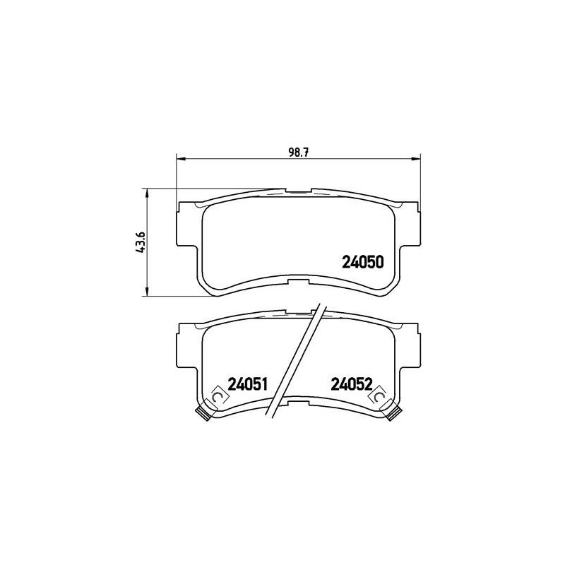 BREMBO P 15 009 Bremsbeläge Hinten für Musso Trajet Korando