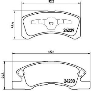 BREMBO P 16 011 Pastillas de freno delantero para Mirage / Space Star Cuore Mira Trevis