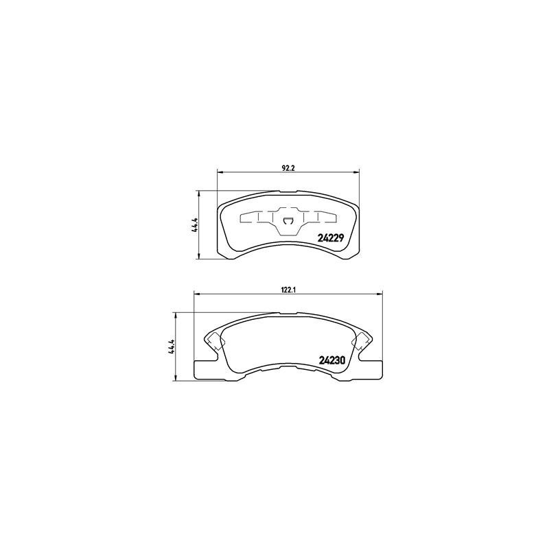 BREMBO P 16 011 Pastiglie freno anteriore per Mirage / Space Star Cuore Mira Trevis