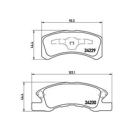 BREMBO P 16 011 Brzdové destičky přední pro Mirage / Space Star Cuore Mira Trevis