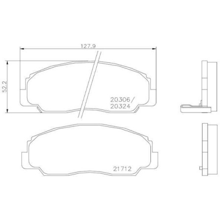 BREMBO P 16 012 Brake Pads Set Front for Fourtrak Rocky Sportrak