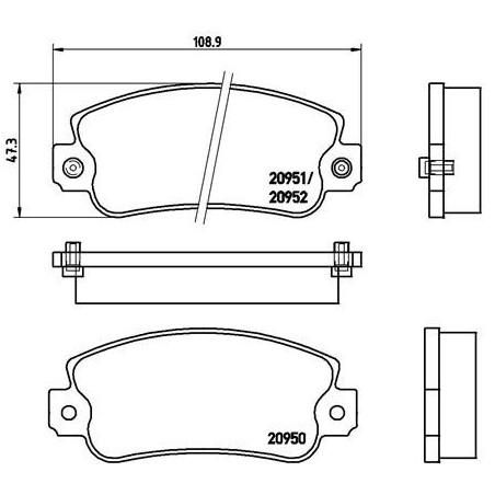BREMBO P 23 013 Brzdové platničky predné pre Uno Y10 Panda Ritmo Regata 131 Ibiza Malaga Marbella